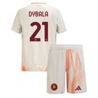 AS Roma Paulo Dybala #21 Vieras Peliasu Lasten 2024-25 Lyhythihainen (+ Lyhyet housut)